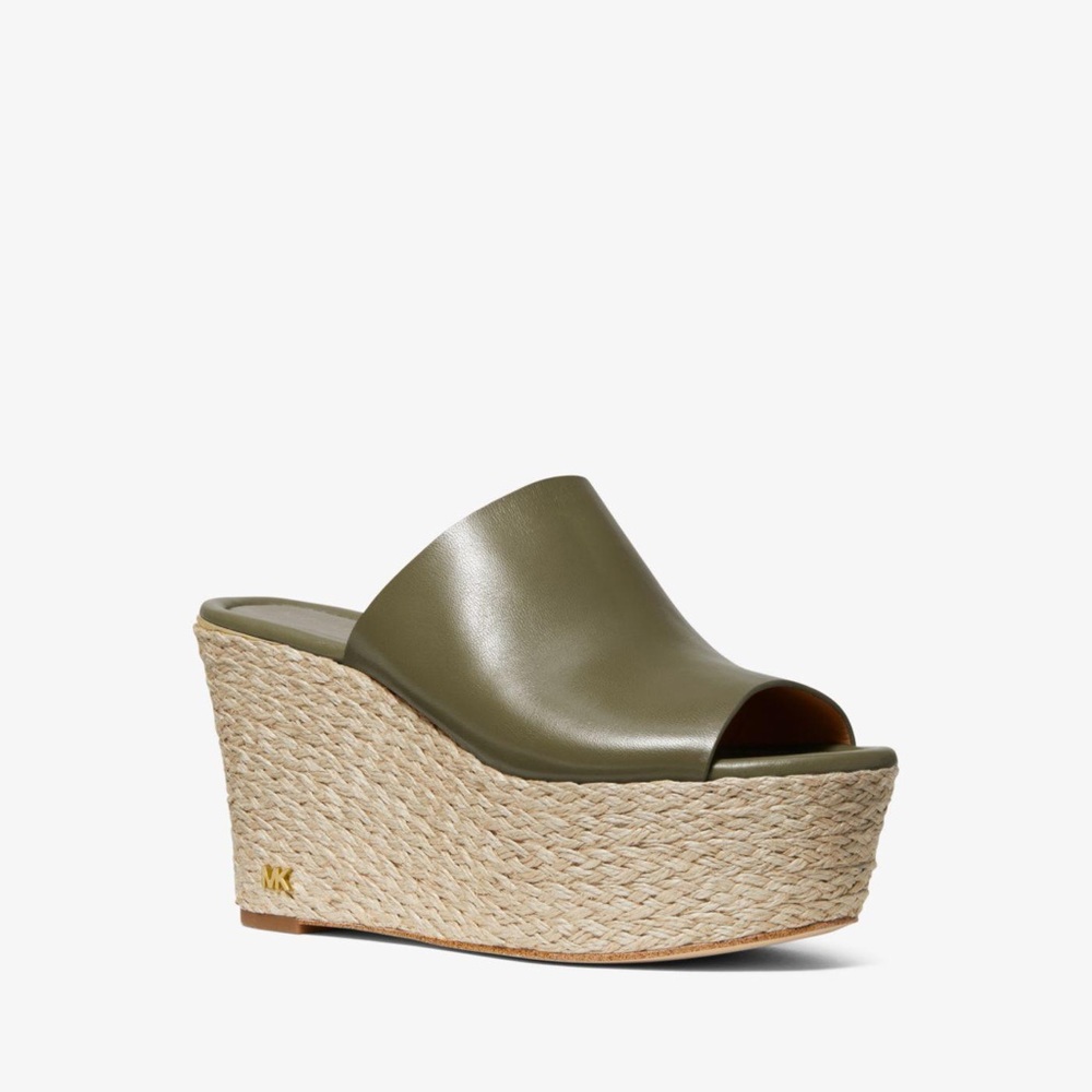 NEW Michael Kors Cunningham Leather Wedge